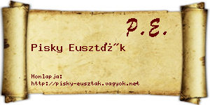 Pisky Euszták névjegykártya